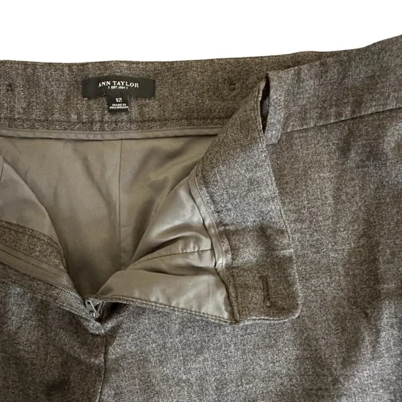 Ann Taylor brown virgin wool blend trouser pants Size 12 - Picture 6 of 13